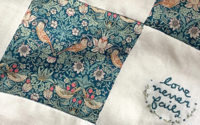 Embroidered Liberty Strawberry Thief Patchwork Quilt :: Easy Wellness Project
